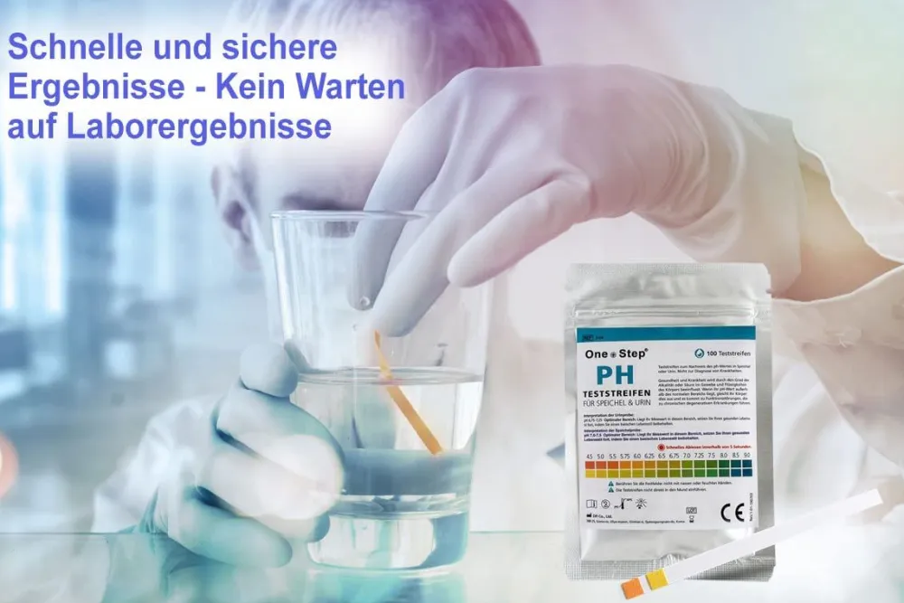 100 One+Step pH Teststreifen für Urin UND Speichel - Selbsttest zur Ermittlung des ph Werts>one-step Clearance