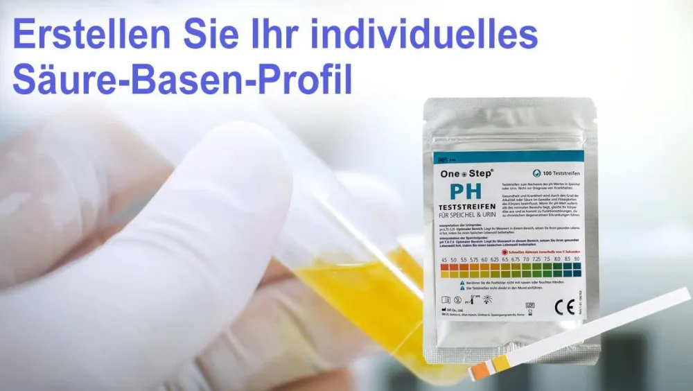 100 One+Step pH Teststreifen für Urin UND Speichel - Selbsttest zur Ermittlung des ph Werts>one-step Clearance