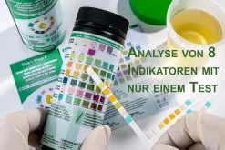 100 One+Step Urinteststreifen für 8 Indikatoren - Gesundheitstest inkl. Referenzfarbkarte>one-step