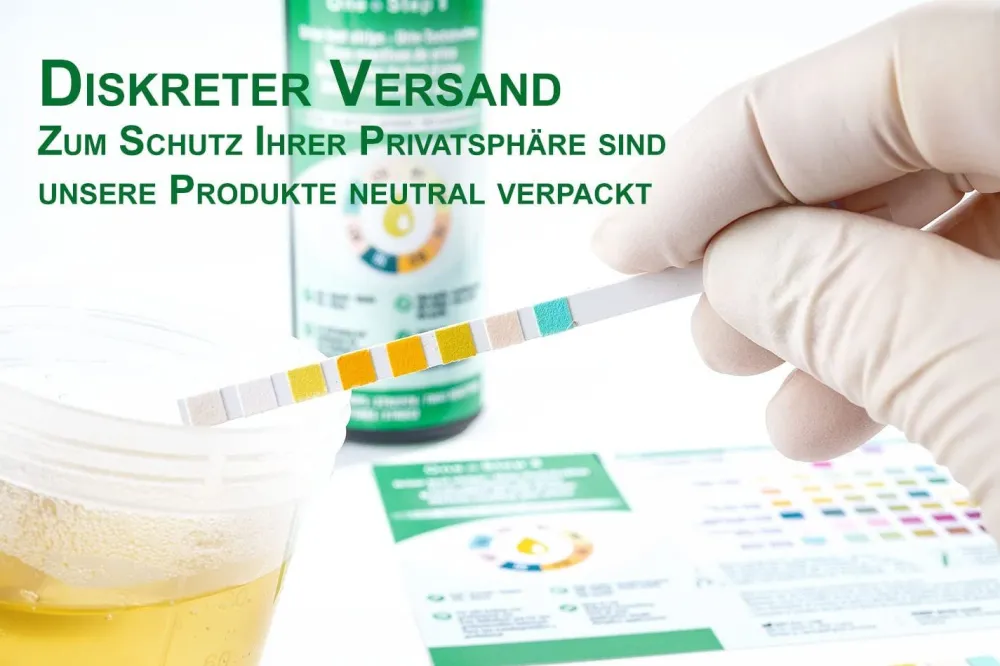 100 One+Step Urinteststreifen für 8 Indikatoren - Gesundheitstest inkl. Referenzfarbkarte>one-step