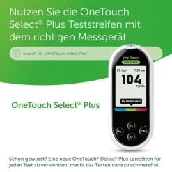 OneTouch Select® Plus Blutzuckerteststreifen zur Blutzucker-Messung bei Diabetes (Zucker-Krankheit)| New