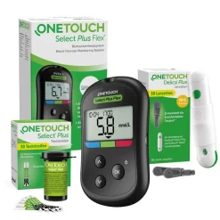 OneTouch Select Plus Flex® Diabetes Starter-Set XL mmol/l, 40 Teststreifen, 40 sterile Lanzetten, 1 Stechhilfe> Outlet