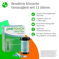OneTouch Ultra® Plus  Blutzuckerteststreifen zur Blutzucker-Messung bei Diabetes (Zucker-Krankheit)> Hot