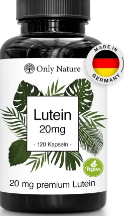 Only Nature® Lutein 20mg (4 mg Zeaxanthin) in Deutschland produziert & laborgeprüfte Augenkapseln> Discount