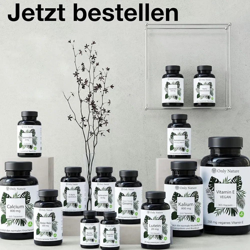 Only Nature® NADH 50mg Kapseln - Aktive Form von NAD - Apothekenqualität in Deutschland produziert| New