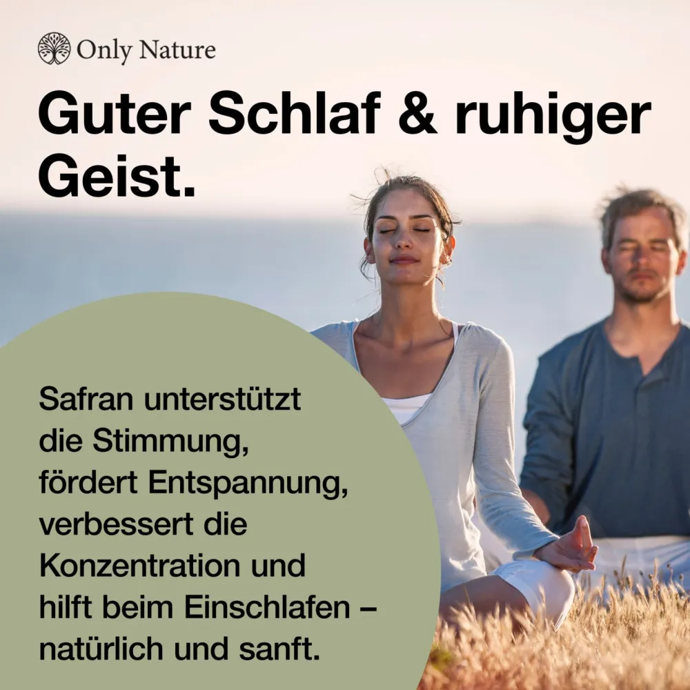Only Nature® Safran Kapseln 30 mg - (Affron®) – Safran Extrakt 10:1 – Innere Balance & Stimmung> Best