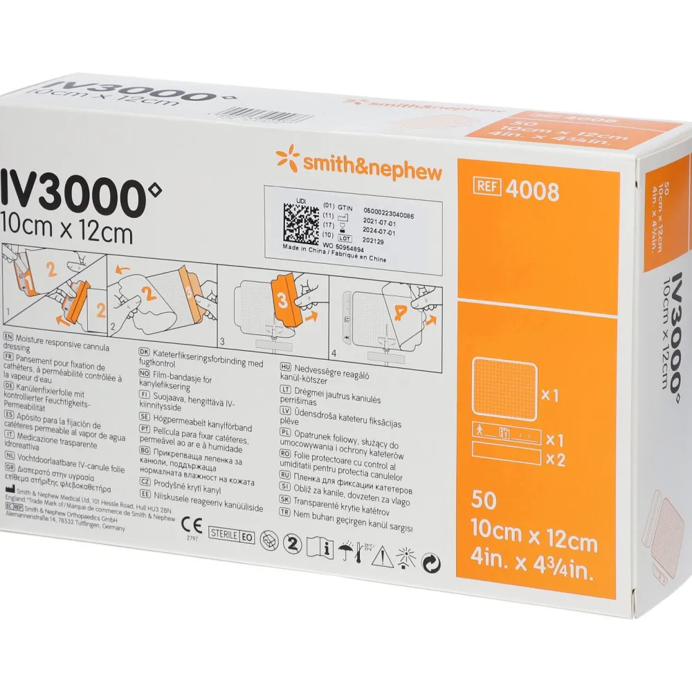 OPSITE® I.V.3000 transp.Kanuelenfix steril 10x12cm>