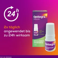 Optilegra® Augentropfen bei Heuschnupfen | Antiallergikum 5ml - Jetzt 10% mit dem Code nattermann10 sparen*><noscript><img width=