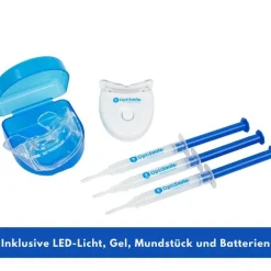 OptiSmile Zahnaufhellungsset für Zuhause - Whitening-Gel-Formel inkl. komfortablen LED-Mundstück><noscript><img width=
