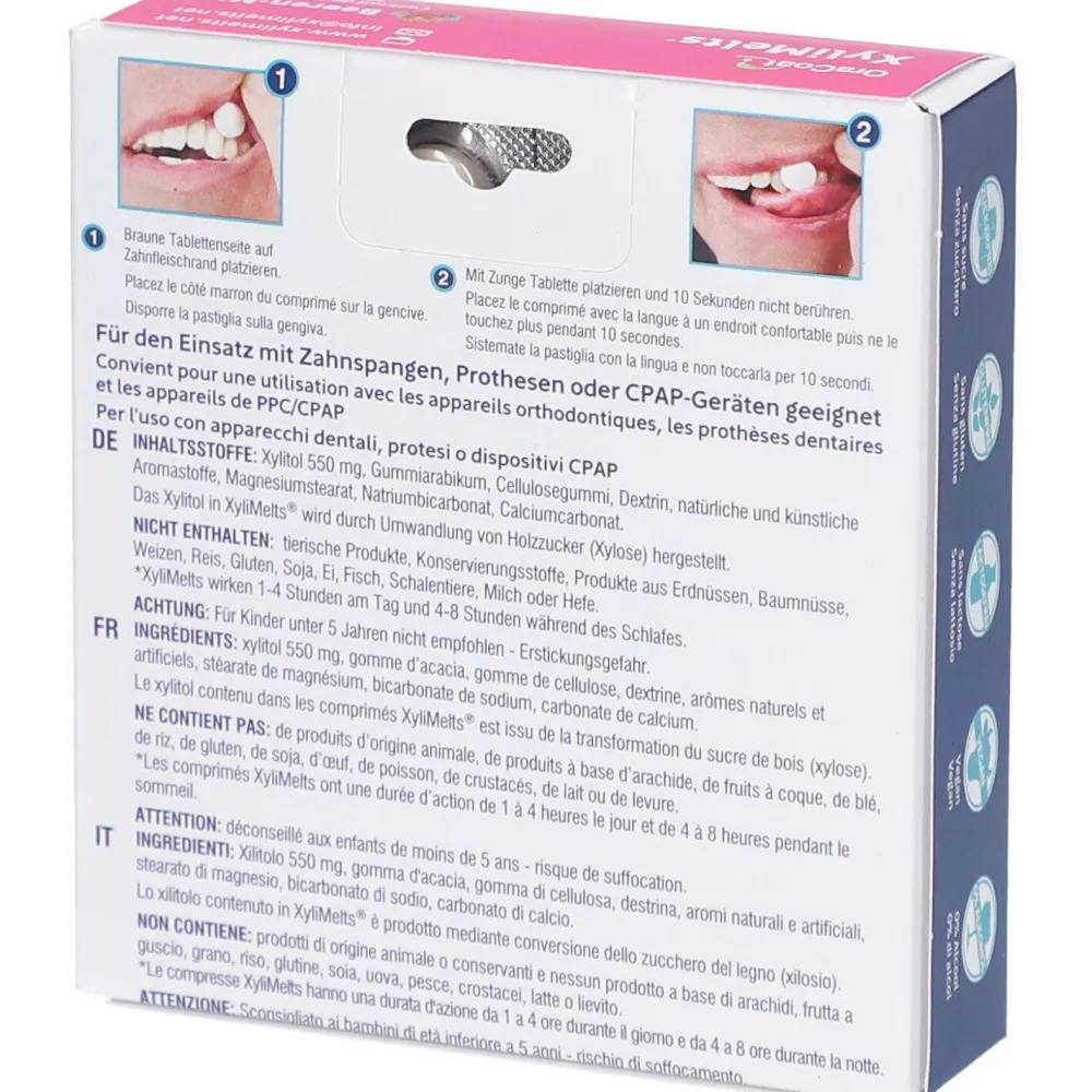 OraCoat® XyliMelts Hafttabletten Beeren-Mix gegen Mundtrockenheit| Hot