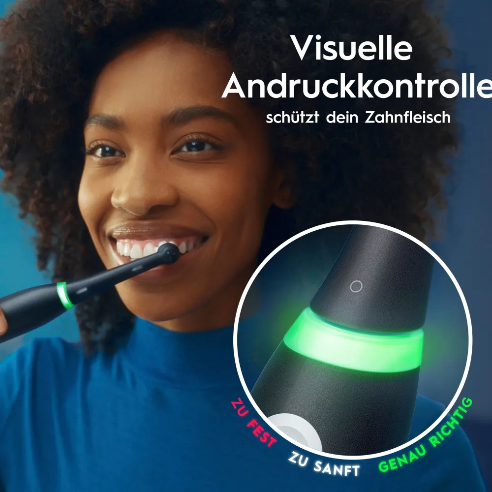 Oral-B iO Series 3n mattschwarz/ice blue - inkl. 2. Handstück Elektrische Zahnbürste| New