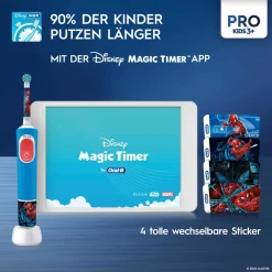 Oral-B KINDERZAHNBÖRSTE MIT REISEETUI (PRO 103 KIDS SPIDERM)| New