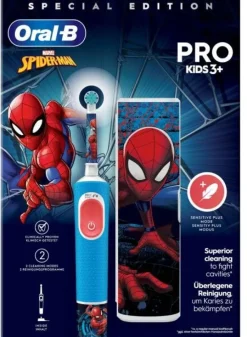 Oral-B KINDERZAHNBÖRSTE MIT REISEETUI (PRO 103 KIDS SPIDERM)| New