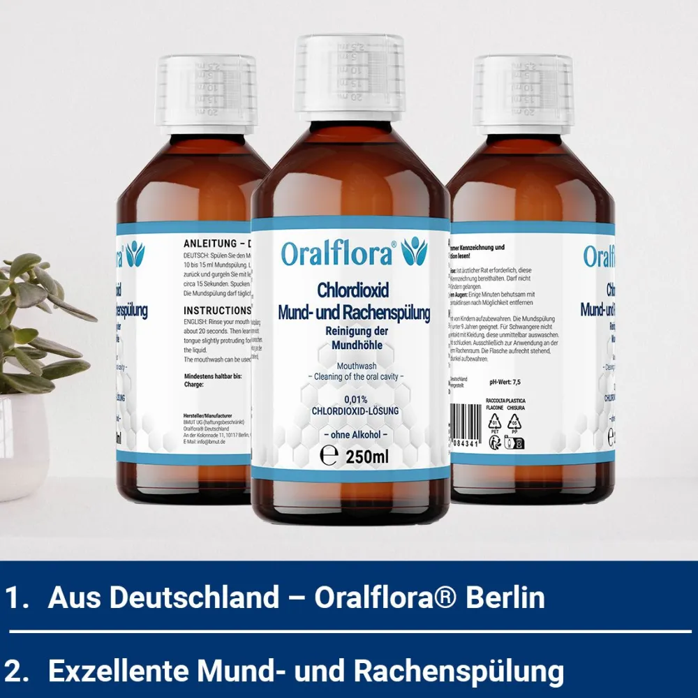 Oralflora antibakterielle Mundspülung für Mund- & Rachenraum|