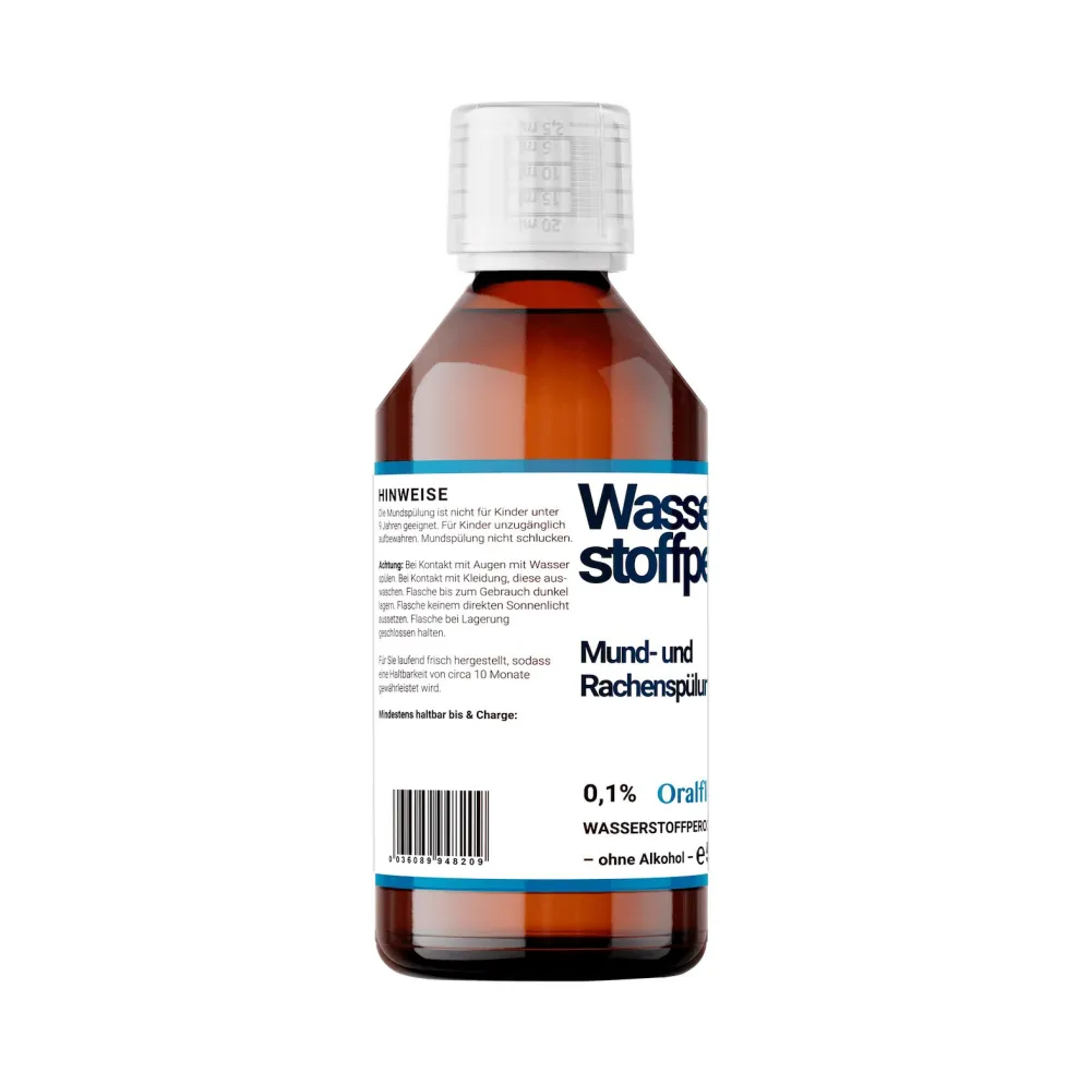 Oralflora Mundspülung H2O2 Wasserstoffperoxid 0,1%> New