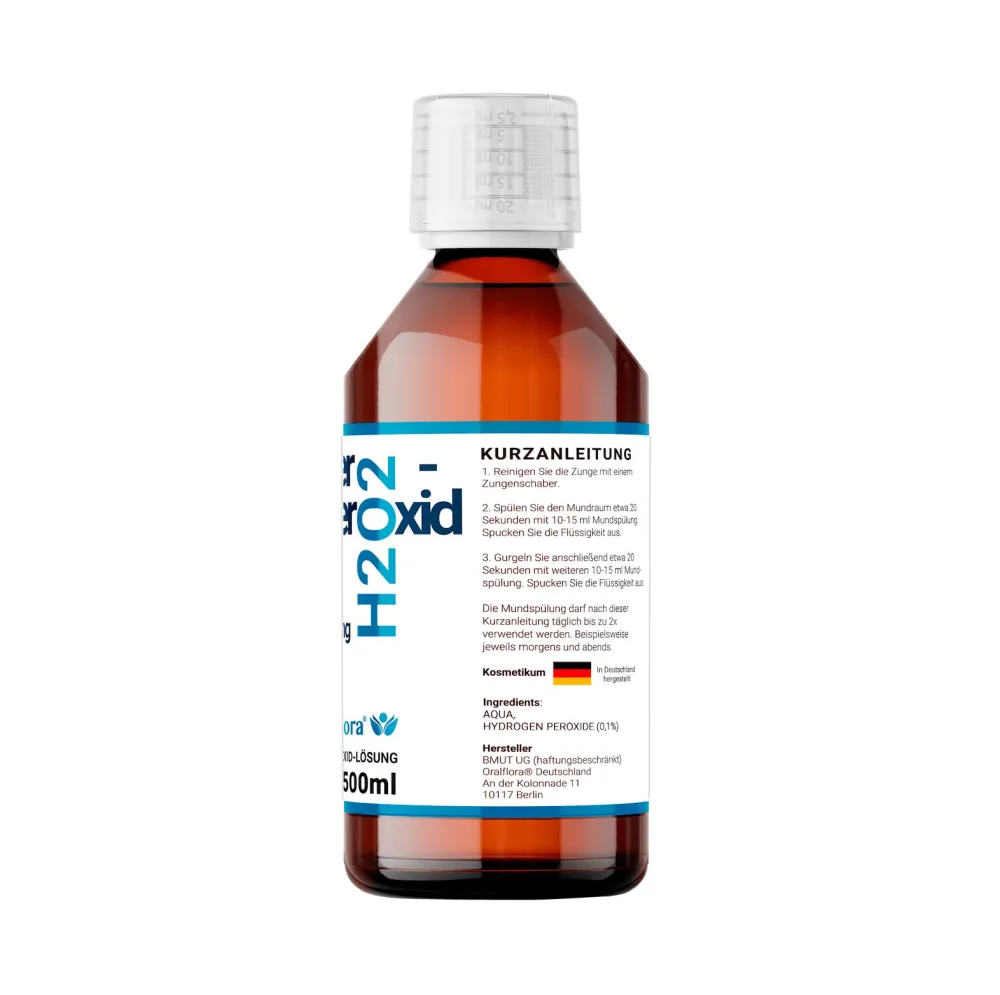 Oralflora Mundspülung H2O2 Wasserstoffperoxid 0,1%> New