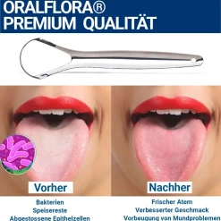 Oralflora Zungenschaber aus Edelstahl Zungenreiniger><noscript><img width=