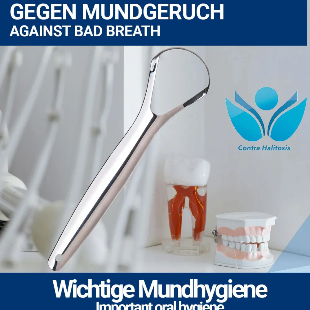 Oralflora Zungenschaber aus Edelstahl Zungenreiniger> Outlet