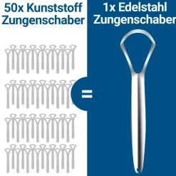 Oralflora Zungenschaber aus Edelstahl Zungenreiniger><noscript><img width=