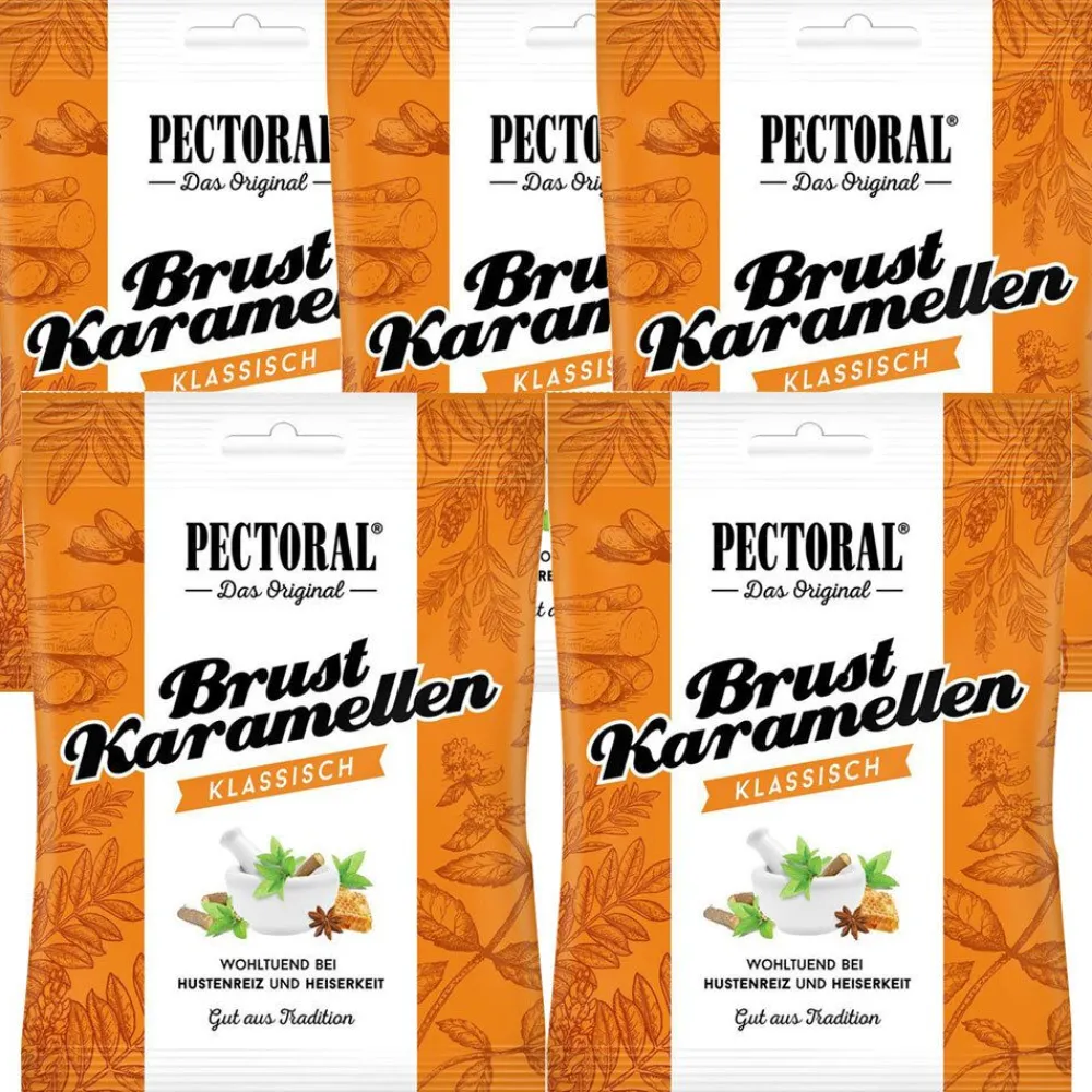 Original ® Brust-Karamellen Fünferpack>PECTORAL New
