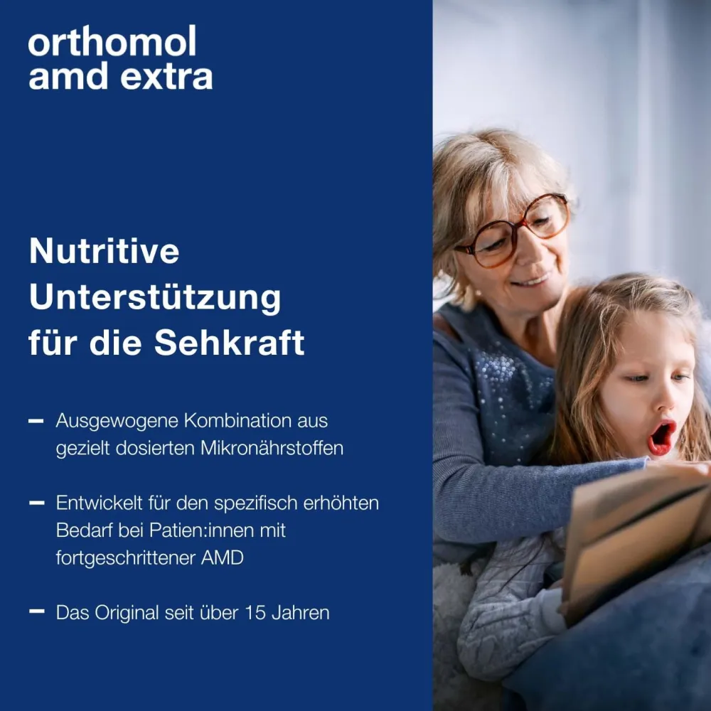 AMD extra - Mikronährstoffe für den Erhalt normaler Sehkraft - mit Zink, Lutein und Zeaxanthin - Kapseln>Orthomol New