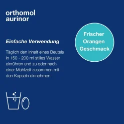 Aurinor - unterstützt den Energiestoffwechsel - mit Omega-3-Fettsäure, Vitamin C, Magnesium und Zink - Granulat/Kapseln|Orthomol Best