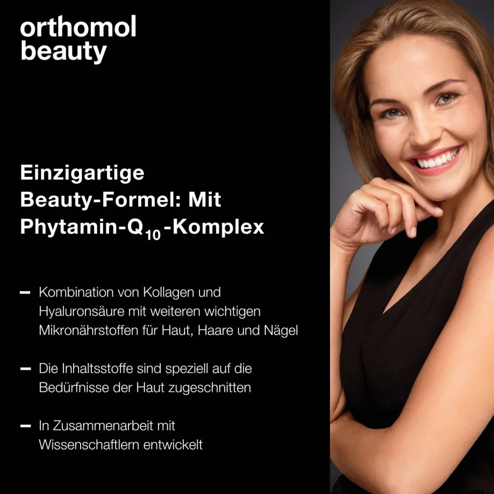 Beauty für Frauen - für Haut, Haare und Nägel, mit Hyaluronsäure, Kollagen und Coenzym Q10 - Nachfüllpackung mit Trinkampullen|Orthomol New