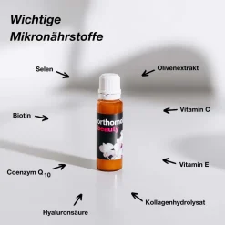 Beauty für Frauen - für Haut, Haare und Nägel, mit Hyaluronsäure, Kollagen und Coenzym Q10 - Nachfüllpackung mit Trinkampullen|Orthomol New