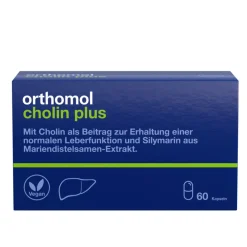 Cholin Plus - zur Erhaltung einer normalen Leberfunktion - mit Silymarin aus Mariendistel-Extrakt|Orthomol Clearance