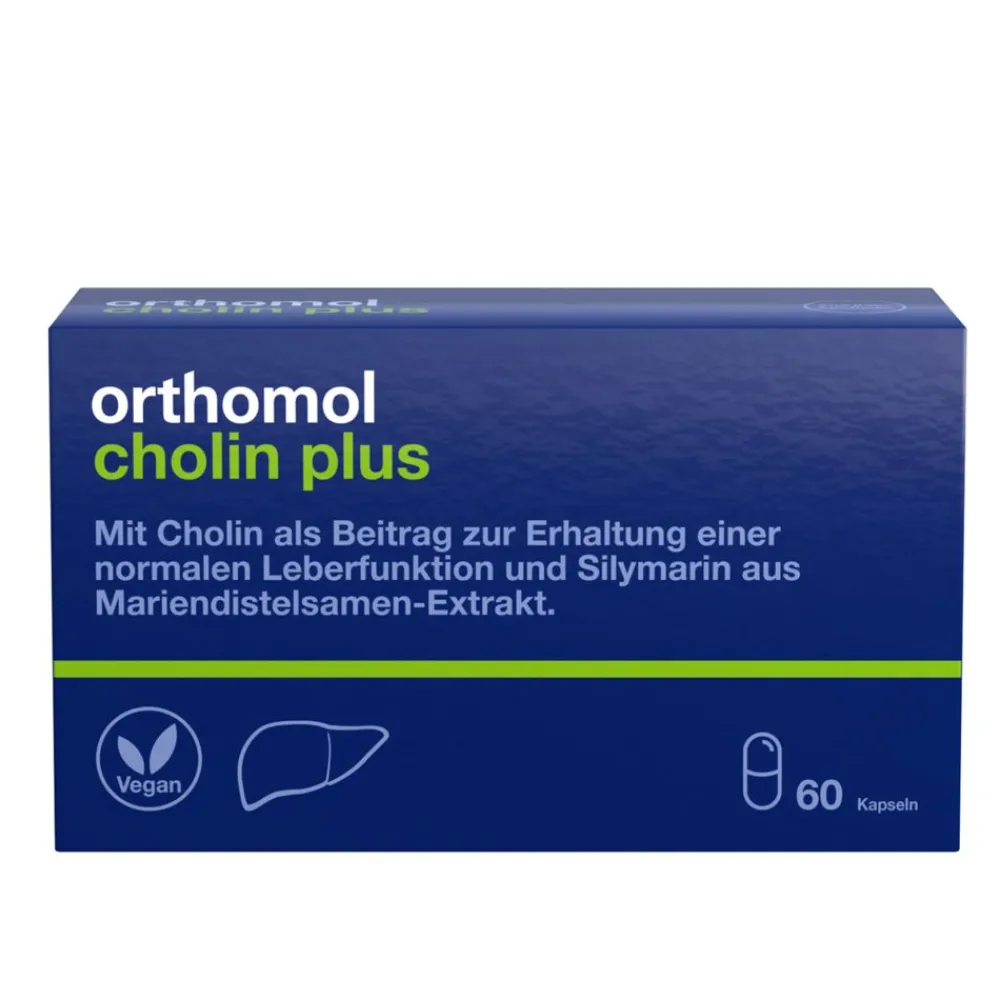 Cholin Plus - zur Erhaltung einer normalen Leberfunktion - mit Silymarin aus Mariendistel-Extrakt|Orthomol Clearance