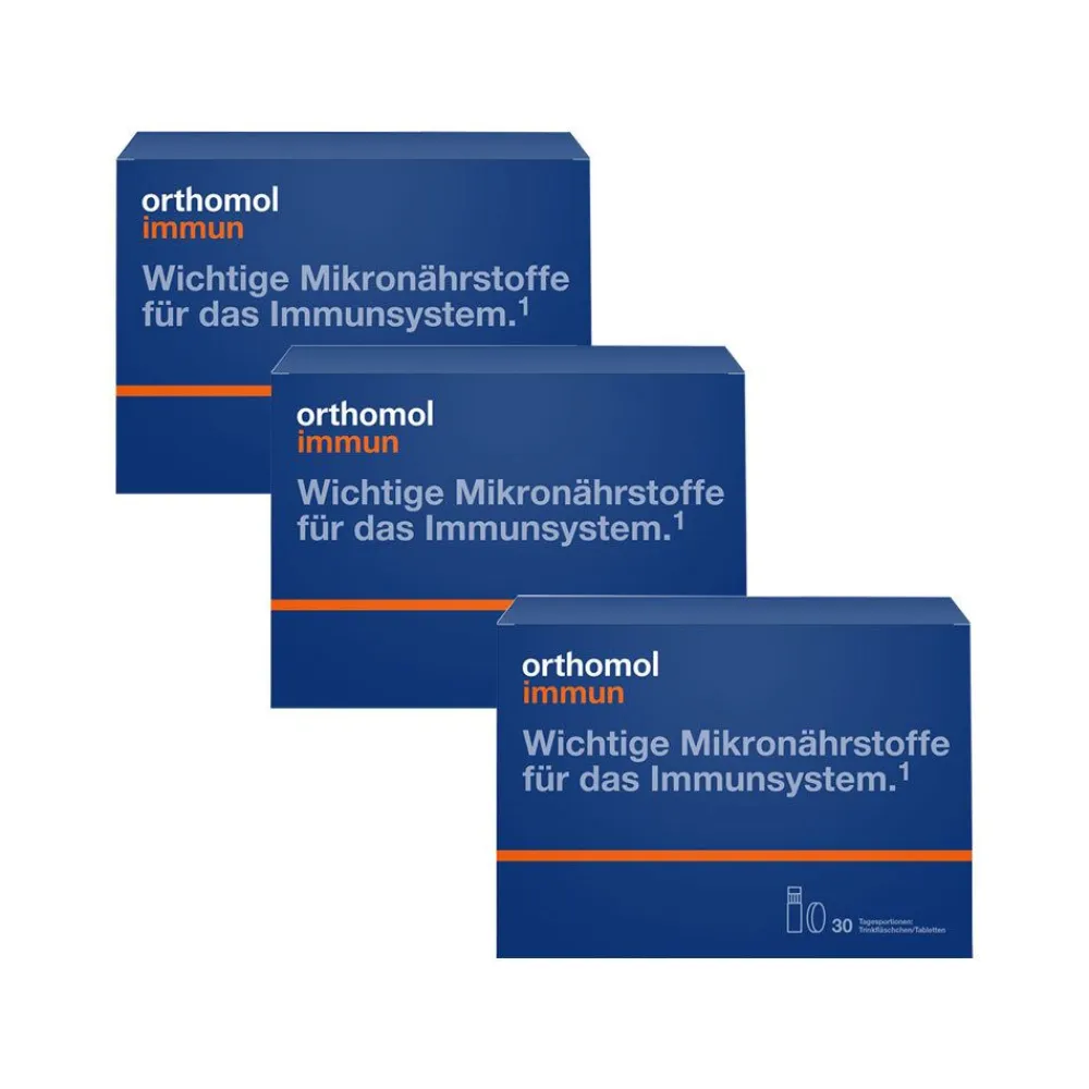 Immun - Mikronährstoffe zur Unterstützung des Immunsystems - mit Vitamin C, Vitamin D und Zink - Trinkampullen/Tabletten>Orthomol Sale