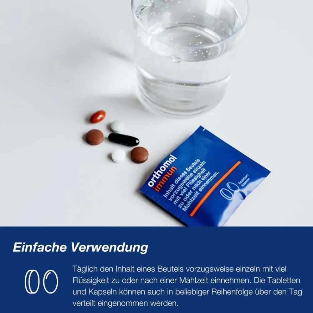 Immun - Mikronährstoffe zur Unterstützung des Immunsystems - mit Vitamin C, Vitamin D und Zink - Tabletten/Kapseln|Orthomol New