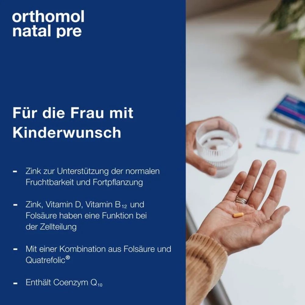 Natal pre Kapseln - wichtige Mikronährstoffe bei Kinderwunsch für die Frau>Orthomol New