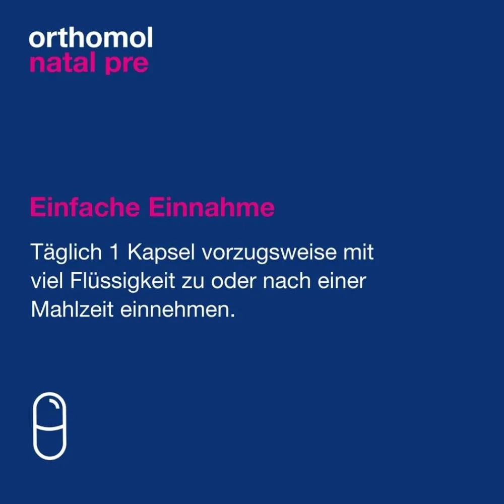 Natal pre Kapseln - wichtige Mikronährstoffe bei Kinderwunsch für die Frau>Orthomol New