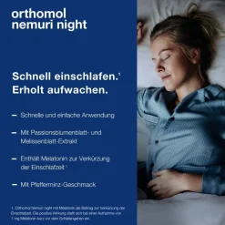 Nemuri night - zur Verkürzung der Einschlafzeit - Einschlafspray mit Melatonin|Orthomol Best