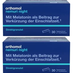 Orthomol Nemuri night - zur Verkürzung der Einschlafzeit - mit Melatonin - Direktgranulat| Discount