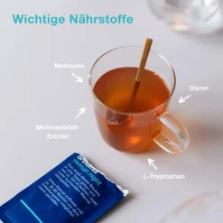 Nemuri night - zur Verkürzung der Einschlafzeit – mit Melatonin – Heißgetränk-Granulat|Orthomol Best