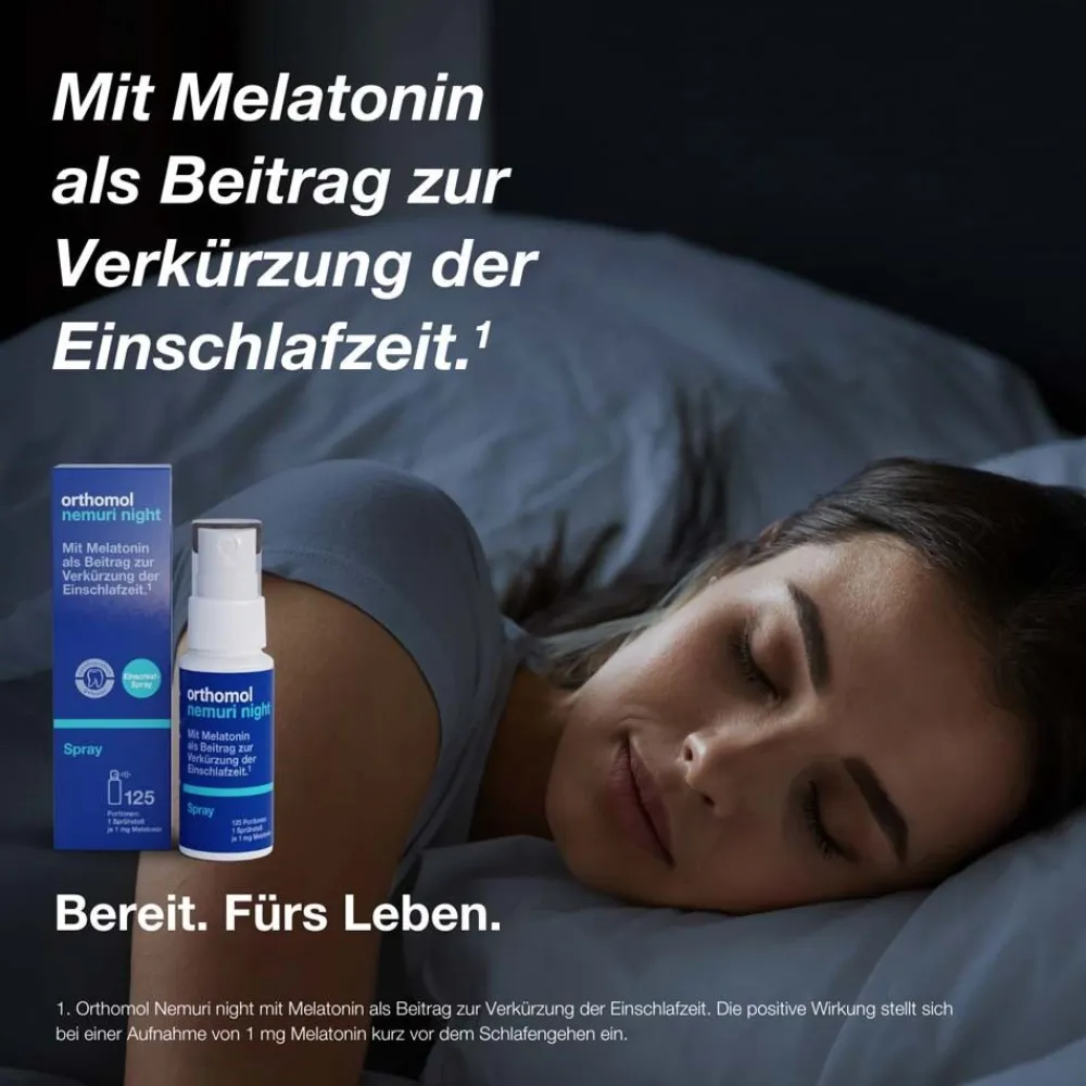 Nemuri night - zur Verkürzung der Einschlafzeit - Einschlafspray mit Melatonin>Orthomol New