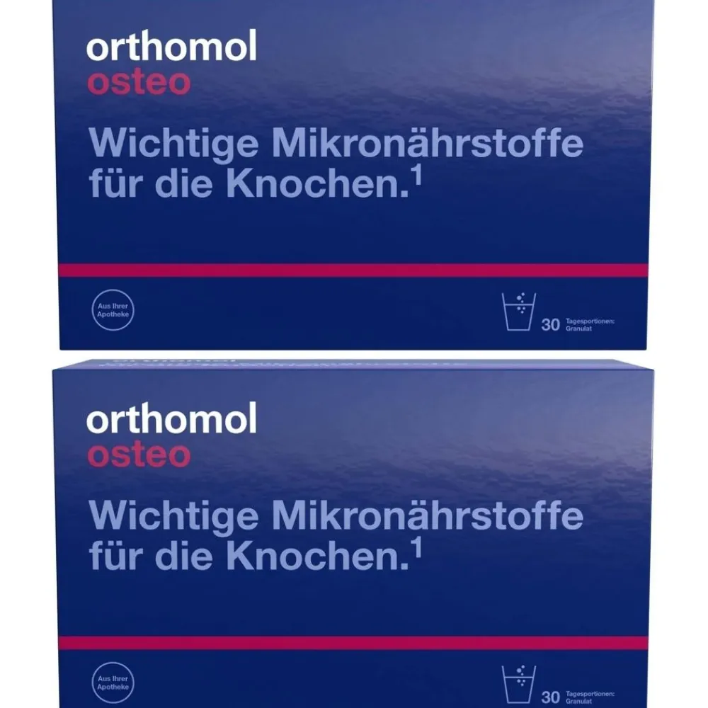 Orthomol Osteo - Mikronährstoffe für die Knochen - Nahrungsergänzungsmittel mit den Vitaminen C, D und K sowie Zink - Granulat| Clearance