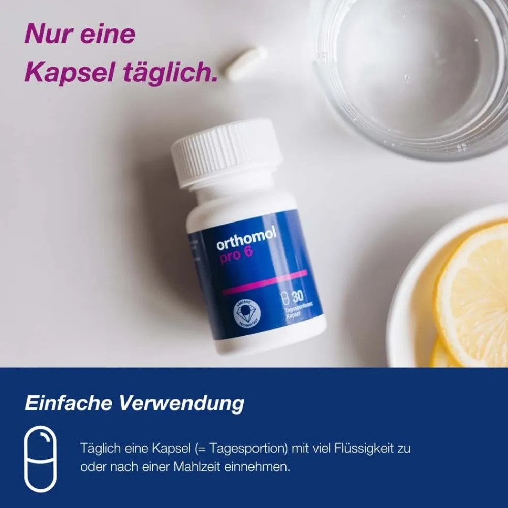 Pro 6 - mit einer Kombination ausgewählter Darmsymbionten und Vitamin C - Kapseln|Orthomol Outlet