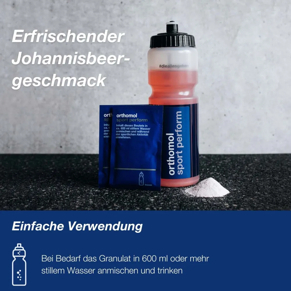 Sport perform - Elektrolyte für Leistungsfähigkeit während des Sports - mit Vitamin B12, Magnesium und Calcium - Granulat>Orthomol Outlet