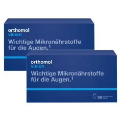 Vision - wichtige Mikronährstoffe für die Augen - Nahrungsergänzung mit Lutein, Zeaxanthin, Omega-3-Fettsäure – Kapseln|Orthomol Best