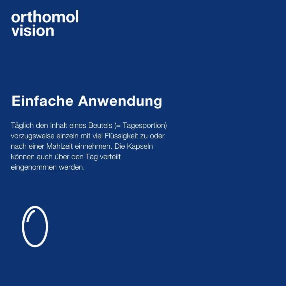 Vision - wichtige Mikronährstoffe für die Augen - Nahrungsergänzung mit Lutein, Zeaxanthin, Omega-3-Fettsäure – Kapseln|Orthomol Best
