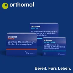 Vital f für Frauen - bei Müdigkeit - mit B-Vitaminen, Omega-3 und Magnesium - Granulat/Tabletten/Kapseln - Orangen-Geschmack|Orthomol Hot