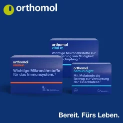 Vital f für Frauen - bei Müdigkeit - mit B-Vitaminen, Omega-3, Magnesium - Granulat/Tabletten/Kapseln - Grapefruit-Geschmack|Orthomol Sale