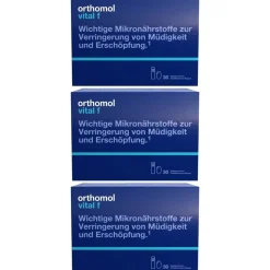 Orthomol Vital f - Mikronährstoffe für Frauen - bei Müdigkeit und Erschöpfung - mit B-Vitaminen, Omega-3 und Magnesium - Trinkampullen/Kaps.| Sale
