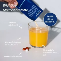 Vital m für Männer - bei Müdigkeit - mit B-Vitaminen und Omega-3 - Granulat/Tabletten/Kapseln - Orangen-Geschmack|Orthomol Clearance