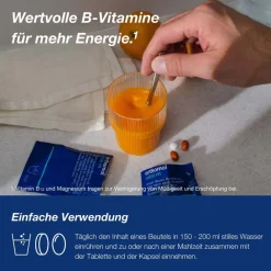 Orthomol Vital m für Männer - bei Müdigkeit - mit B-Vitaminen und Omega-3 - Granulat/Tabletten/Kapseln - Orangen-Geschmack><noscript><img width=