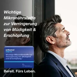 Vital m für Männer - bei Müdigkeit - mit B-Vitaminen, Omega-3 und Magnesium - Trinkampullen/Kapseln - Orangen-Geschmack><noscript><img data-lazyloaded=