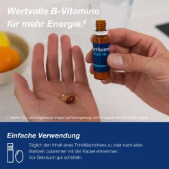 Vital m für Männer - bei Müdigkeit - mit B-Vitaminen, Omega-3 und Magnesium - Trinkampullen/Kapseln - Orangen-Geschmack><noscript><img data-lazyloaded=